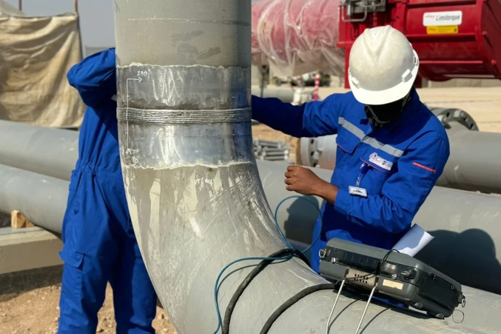Phased Array Ultrasonic Testing (PAUT) inspection services in Iraq by MIQIAS
