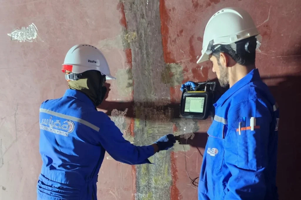 Ultrasonic testing inspection services in Iraq by MIQIAS