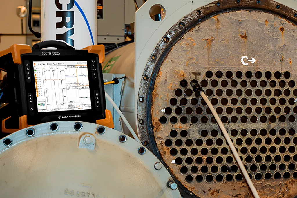 IRIS tube inspection for heat exchanger in Iraq by MIQIAS